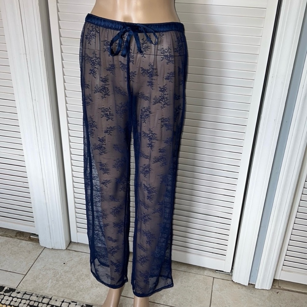 Victoria’s Secret Lace Lounge Pants Small Navy